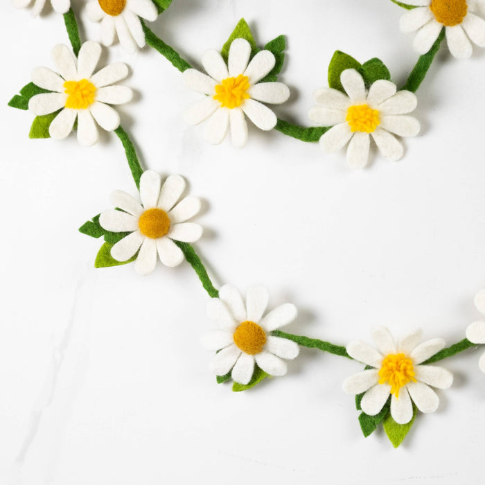 The Winding Road Felt Daisy Garland