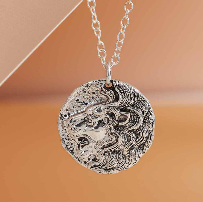 Nina Designs - Bronze Ancient Lion Head Coin Necklace