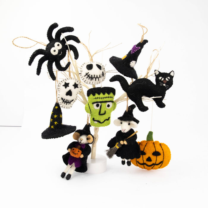 The Winding Road - Ornament - Felt Witch Hats - Halloween Decor! NEW!