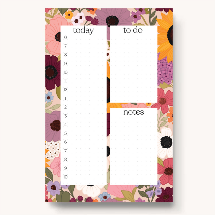 Elyse Breanne Design - Floral Daily Planner Notepad