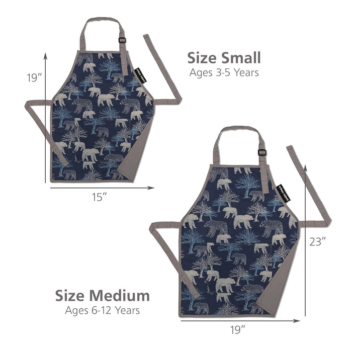 Urban Infant - Little Helper Kids Apron, Washable Cotton/Poly - Bears