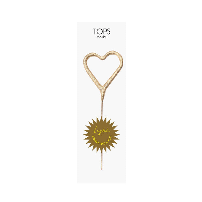 TOPS Malibu - Mini 4" Gold Heart Sparkler Wand Card - Celebrate