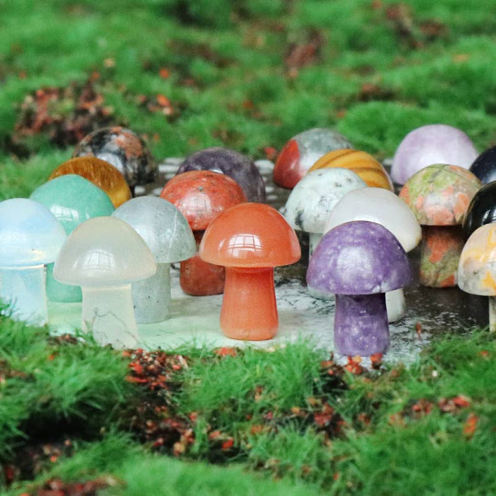 Gypsy Soul - Mini Crystal Mushroom Gemstone - Assortment 24 Pcs