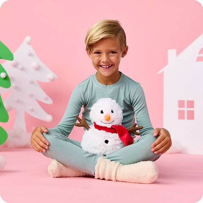Warmies: America’s Favorite Microwave Plush Brand - Red Scarf Snowman Warmies