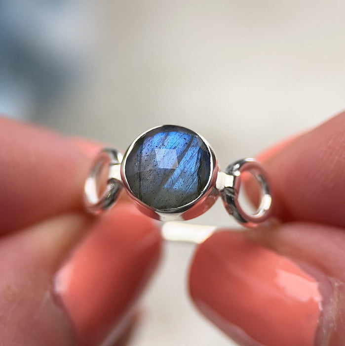 Nugent Jewelry - LABRADORITE STERLING SILVER TRINITY RING