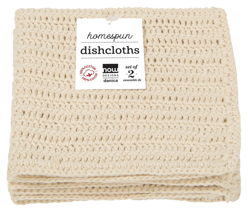 Now Designs by Danica - Homespun Natural Crocheted Dishcloths Set of 2
