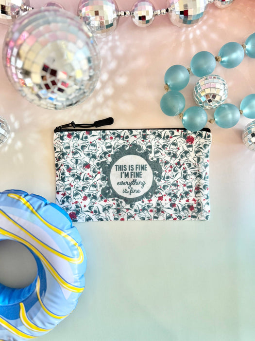 HandCrofted - It's Fine Sharks Zipper Pouch