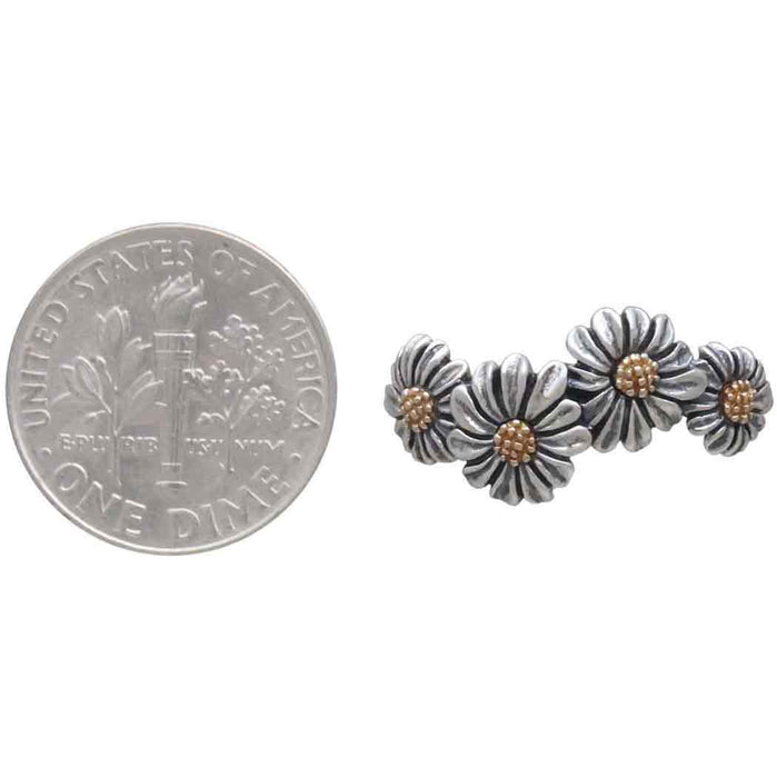 Nina Designs - Sterling Silver and Bronze Daisy Chain Ring