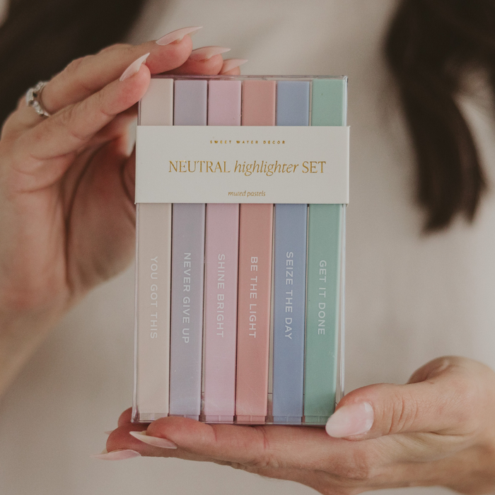 Sweet Water Decor - Neutral Highlighter Set - Stationery Set & Decor