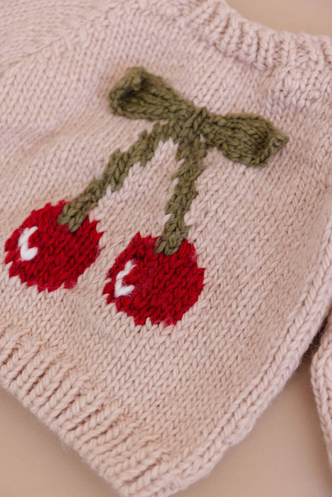 The Blueberry Hill - Cherry Pullover Sweater Baby Kid Fall Winter Fruit Gift