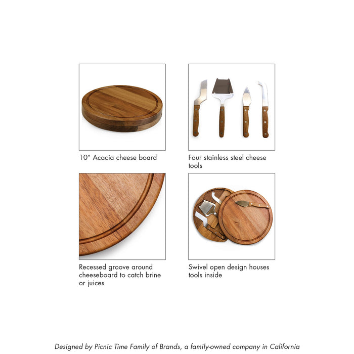 Picnic Time Family of Brands - Acacia Circo Cheese Cutting Board & Tool Set