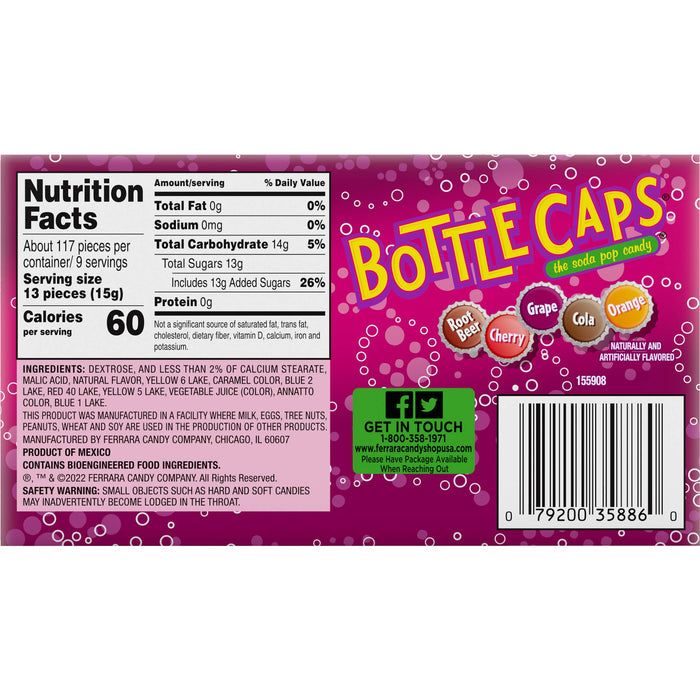 Grandpa Joe's Candy Shop - Bottle Caps 5oz Theater Box, 10ct