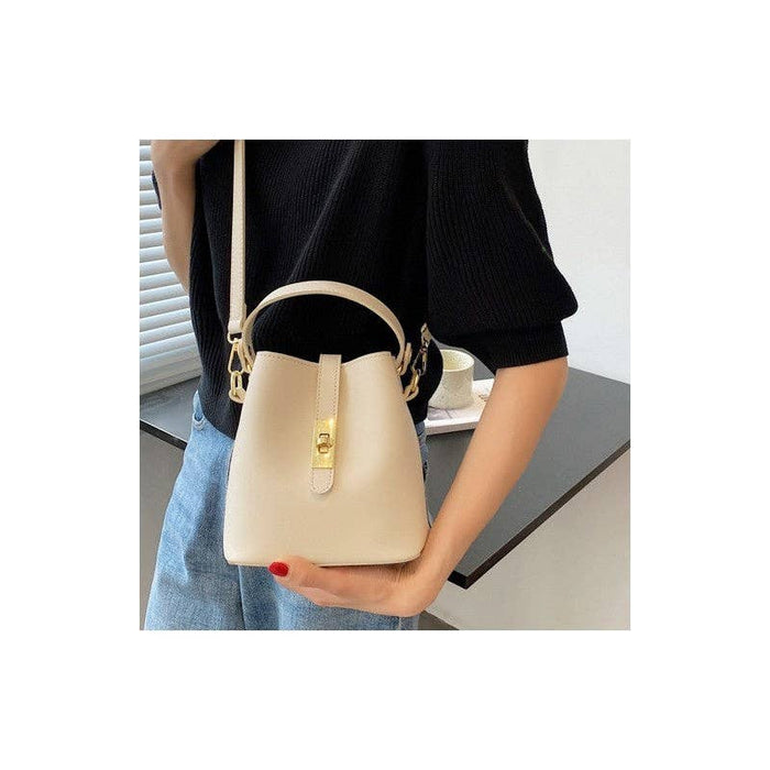 ShieldChic - PU Leather Crossbody Bucket Bag