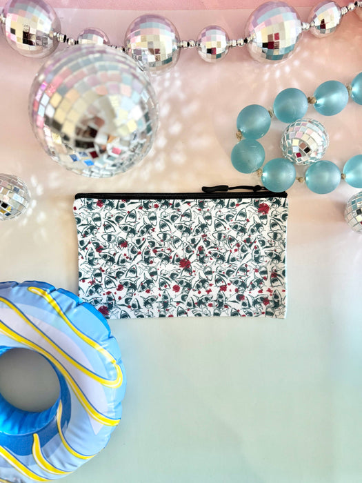 HandCrofted - It's Fine Sharks Zipper Pouch