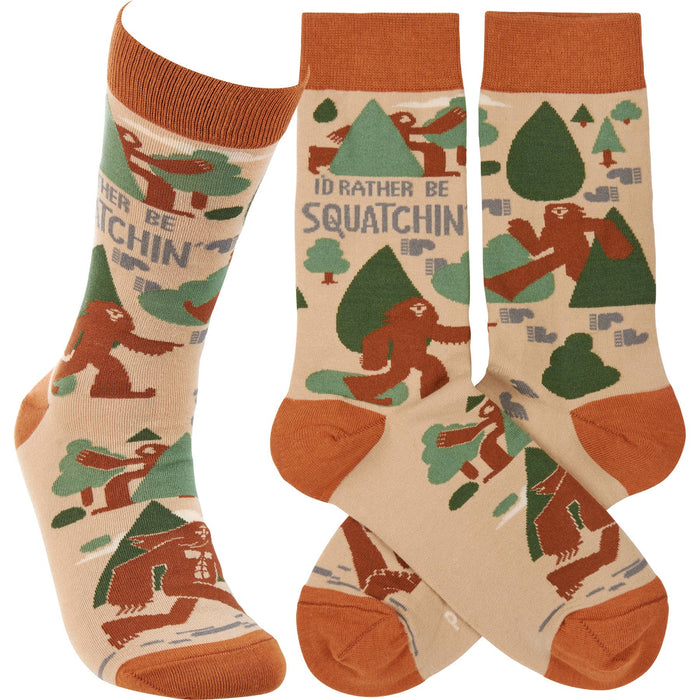 Primitives by Kathy - I'd Rather Be Squatchin' Socks