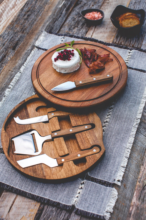 Picnic Time Family of Brands - Acacia Circo Cheese Cutting Board & Tool Set