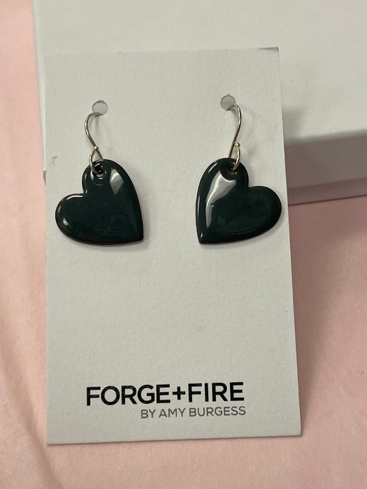 Forge + Fire HEARTS small enamel earrings