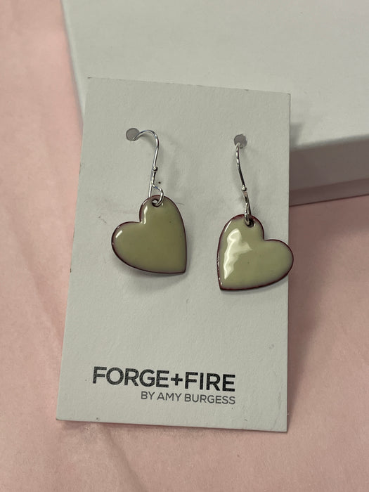 Forge + Fire HEARTS small enamel earrings