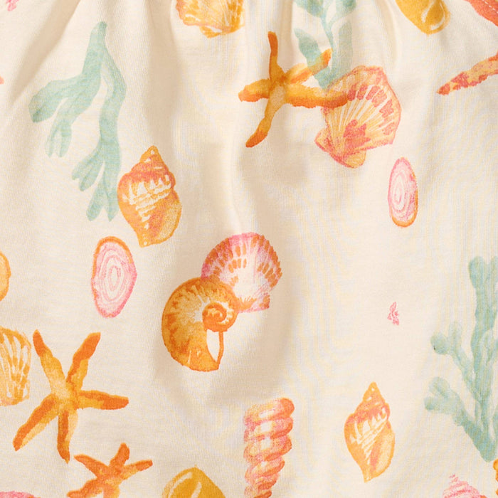 Burt's Bees Baby - Starfish & Shells Organic Girl Romper