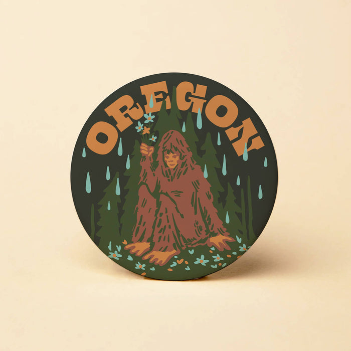 Tender Loving Empire - OR Believe Bigfoot Flowers Round Magnet