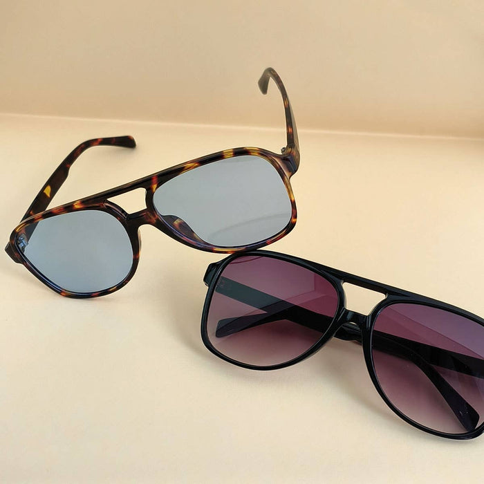 ACCITY - Vintage Double Bridge Aviator Sunglasses_CWASG0113