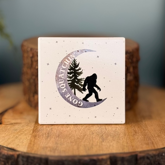 HandCrofted - Gone Squatchin' Ceramic Coaster
