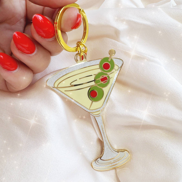 Wildflower + Co. - Dirty Martini Enamel Keychain