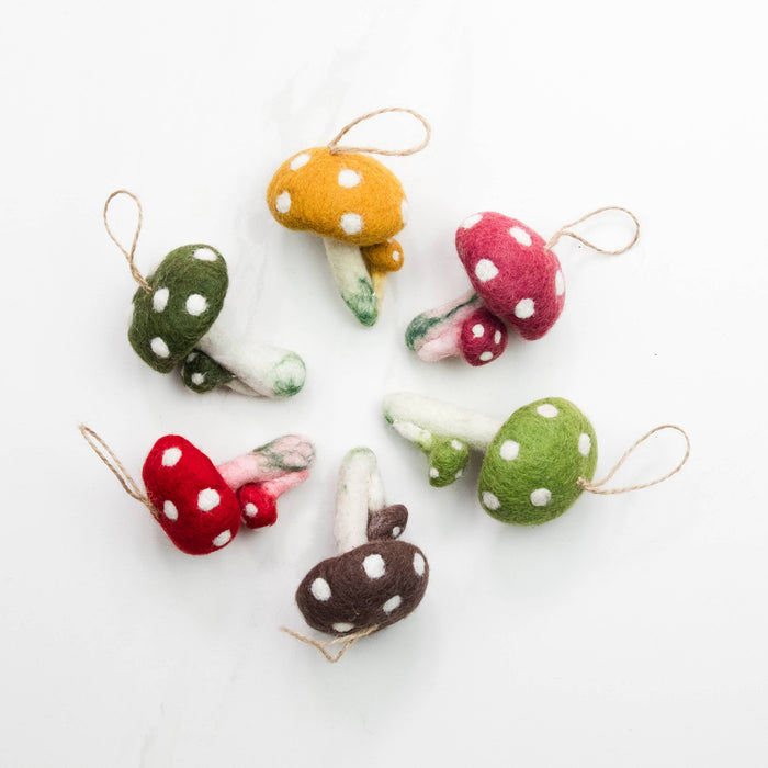 The Winding Road - Felt Mushroom Ornaments