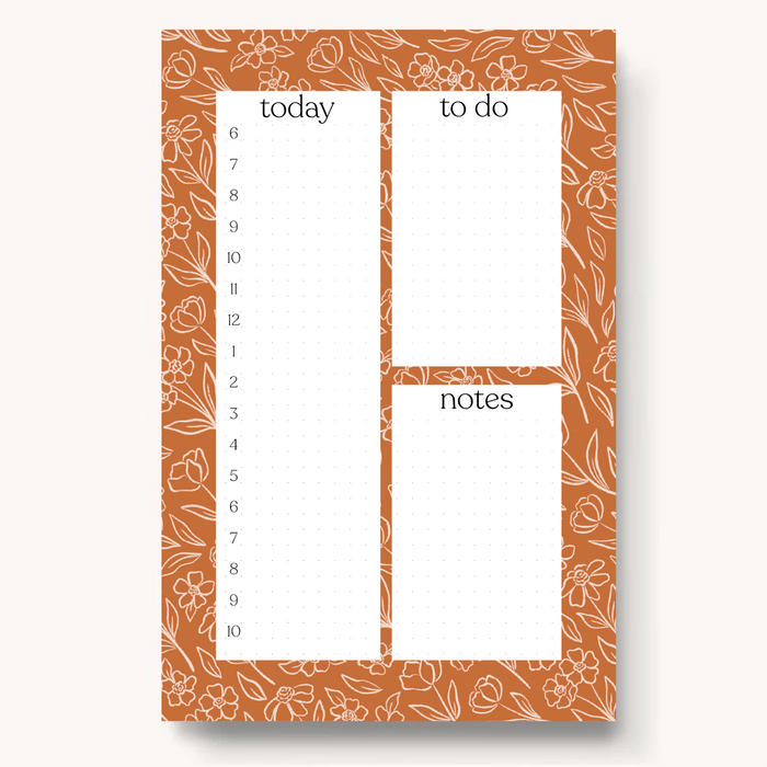 Elyse Breanne Design - Floral Daily Planner Notepad