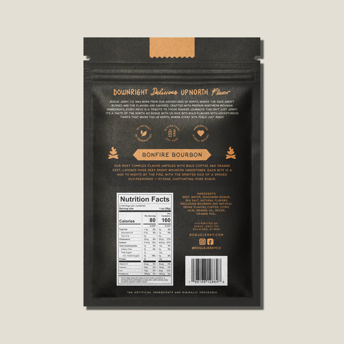 Rogue Jerky Co. - Bonfire Bourbon Beef Jerky - 2.0 OZ.