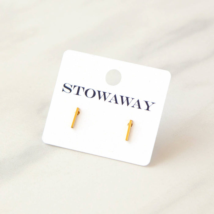 Stowaway Jewelry - Studs - Thin Bar