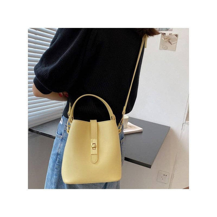 ShieldChic - PU Leather Crossbody Bucket Bag
