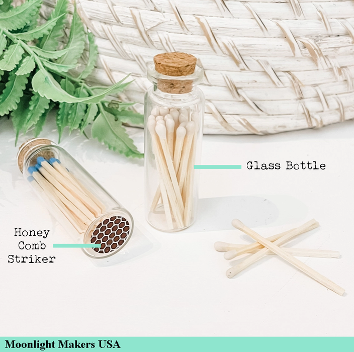 Moonlight Makers - Pink Safety Matches in Glass Vial
