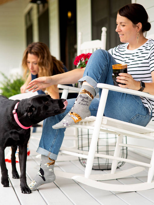Blue Q - People I Love: Cats Crew Socks