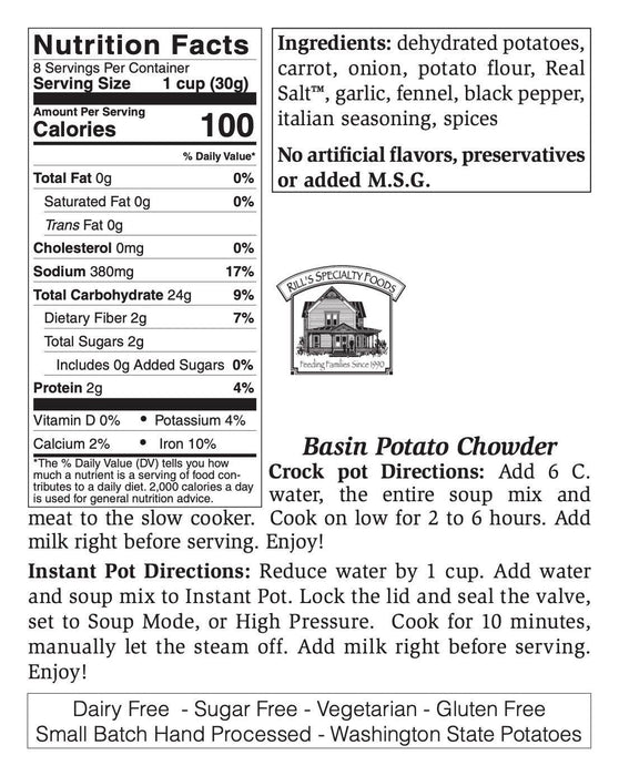 Rill Foods - Large Basin Potato Soup Mix