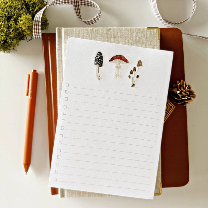 emily lex studio - Mushroom checklist notepad