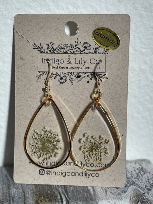 Indigo & Lily Queen Anne's Lace earrings