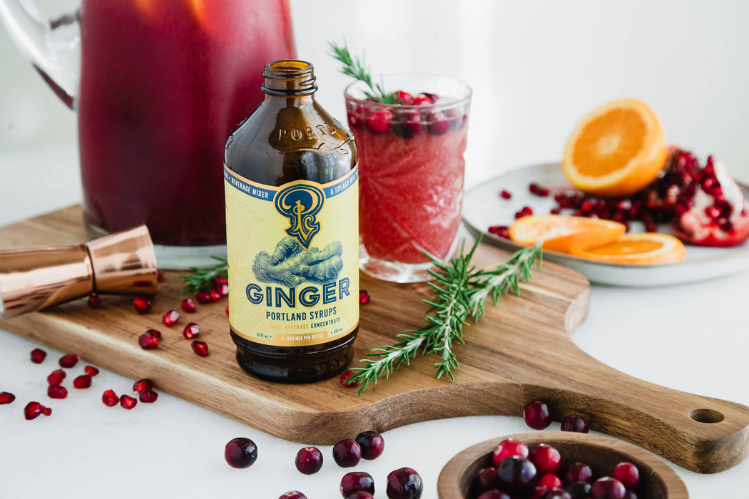 Portland Syrups - Ginger Syrup 12oz  - cocktail / mocktail beverage mixer