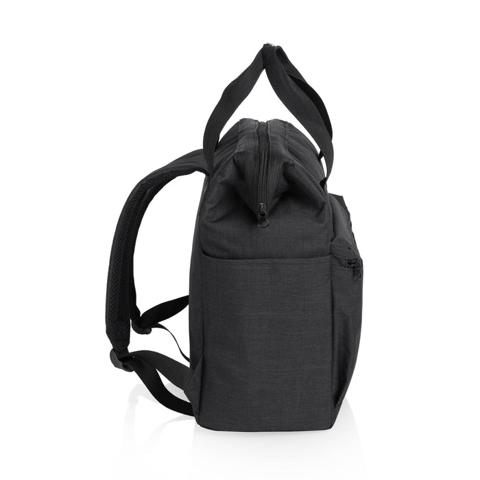Picnic Time Family of Brands - 15 Can Backpack Cooler, (Heathered Black)