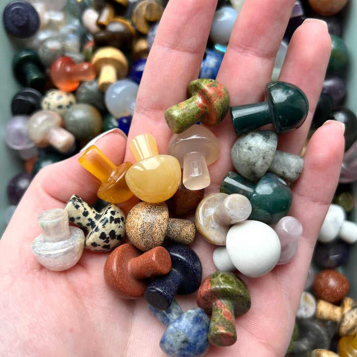 Gypsy Soul - Mini Crystal Mushroom Gemstone - Assortment 24 Pcs