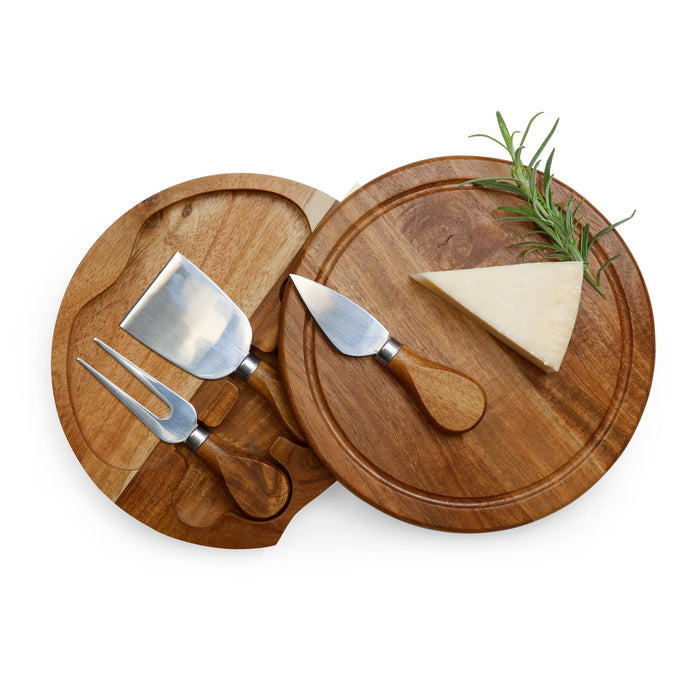 Picnic Time Family of Brands - Acacia Brie Cheese Cutting Board & Tools