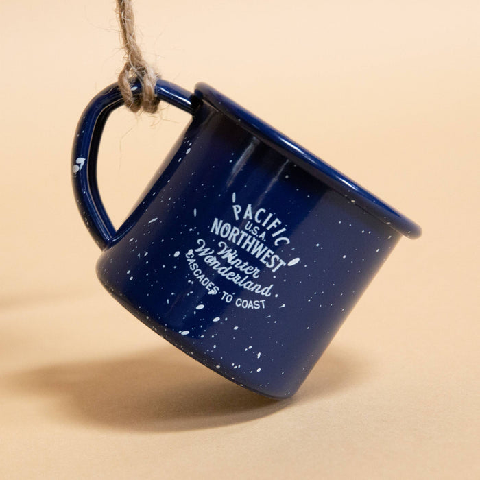 Tender Loving Empire - PNW Campfire Mug Ornament (Navy)