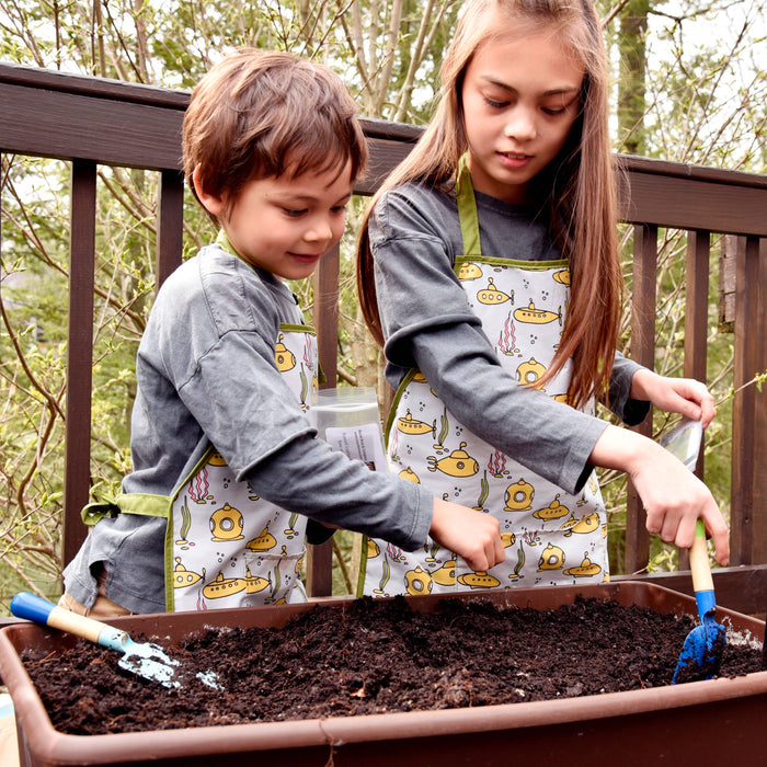 Urban Infant - Little Helper Kids Apron, Washable Cotton/Poly - Dinosaurs