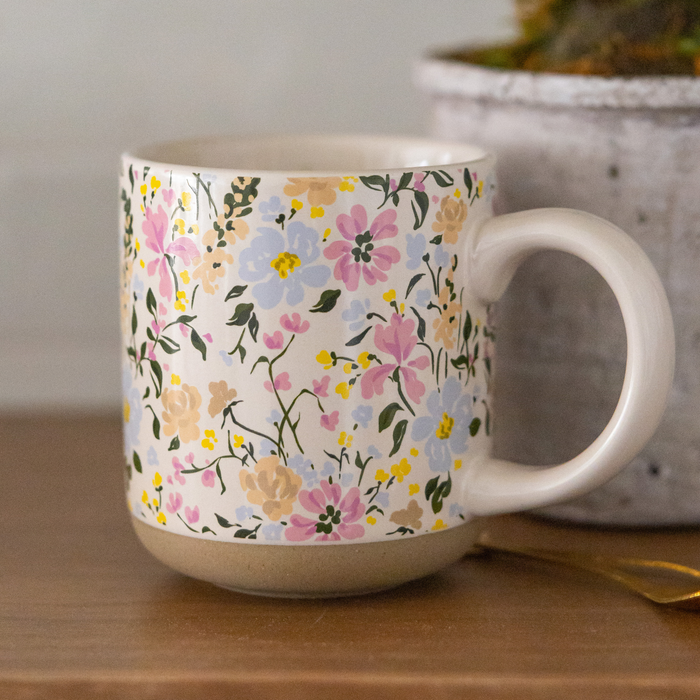 Sweet Water Decor - *NEW* Floral Stoneware Coffee Mug - Spring Home Decor