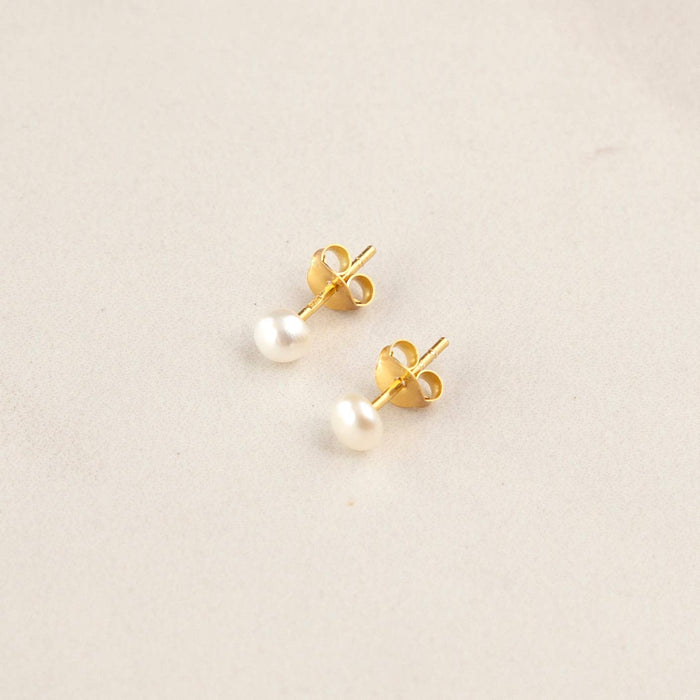 Stowaway Jewelry - 4mm Round Pearl Studs