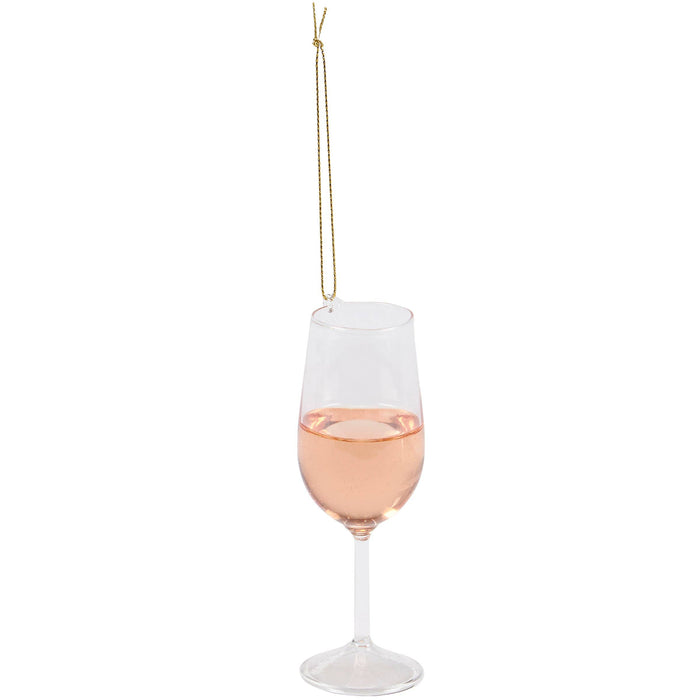 Primitives by Kathy - Glass Blush Wine Ornament
