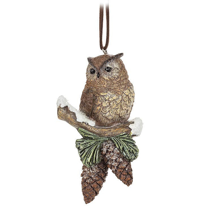 Abbott - Critter on Pinecone Ornament-3 Assorted-2.5"H-472