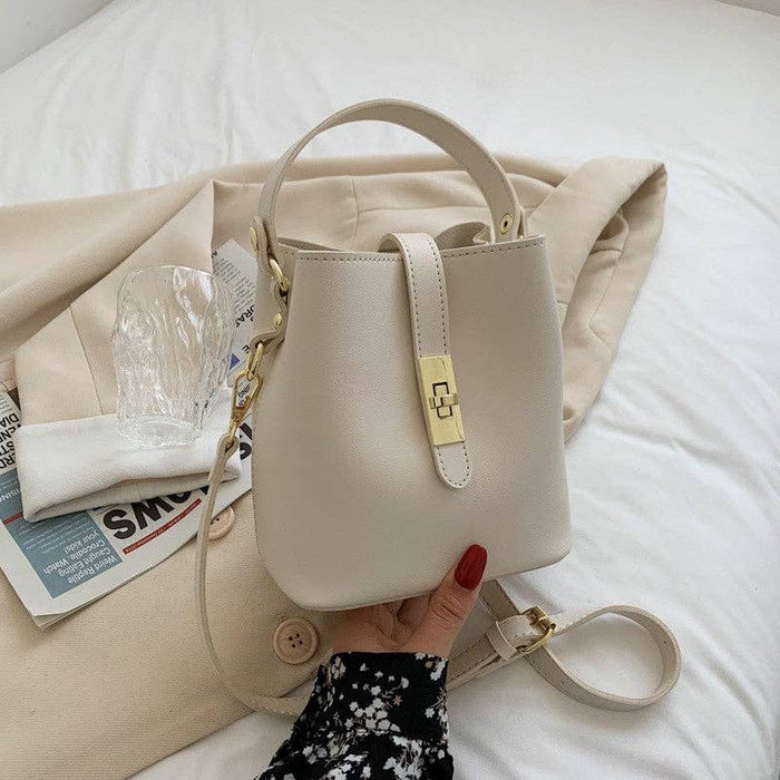 ShieldChic - PU Leather Crossbody Bucket Bag