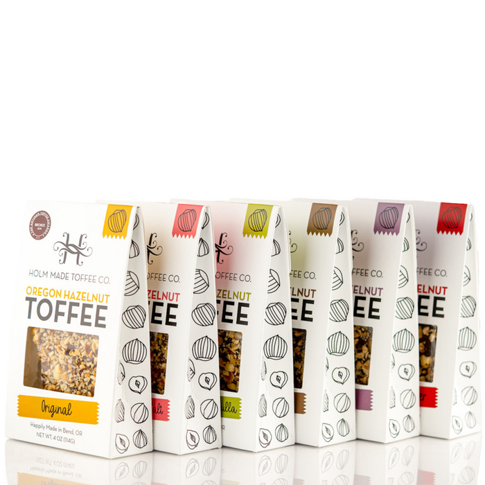 Holm Made Toffee Co. - Mix Case Classic Flavors - Oregon Hazelnut Toffee