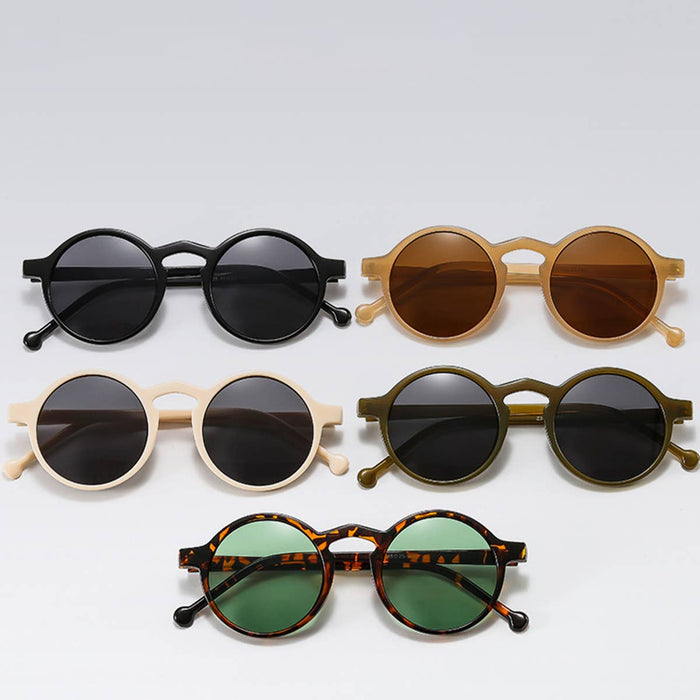 ACCITY - ROUND FRAME TINTED LENS FASHION GLASSES UNISEX_CWASG0286